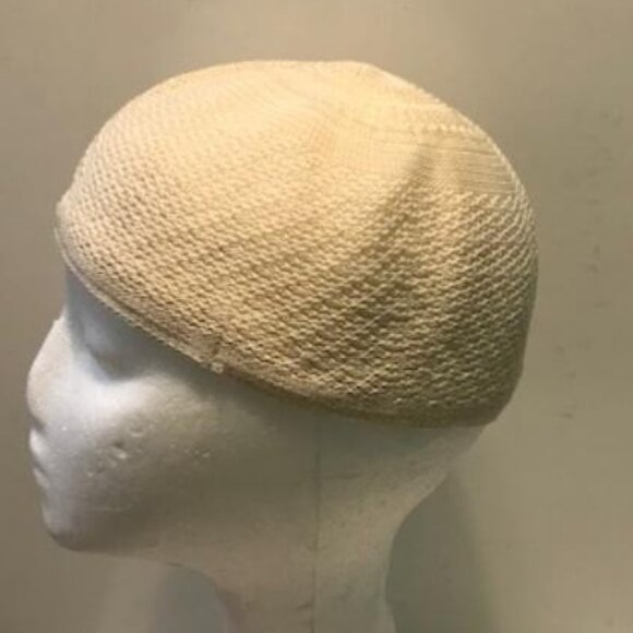 Muslim Prayer Hat Knit Kufi Skull Cap Tan - Picture 2 of 2